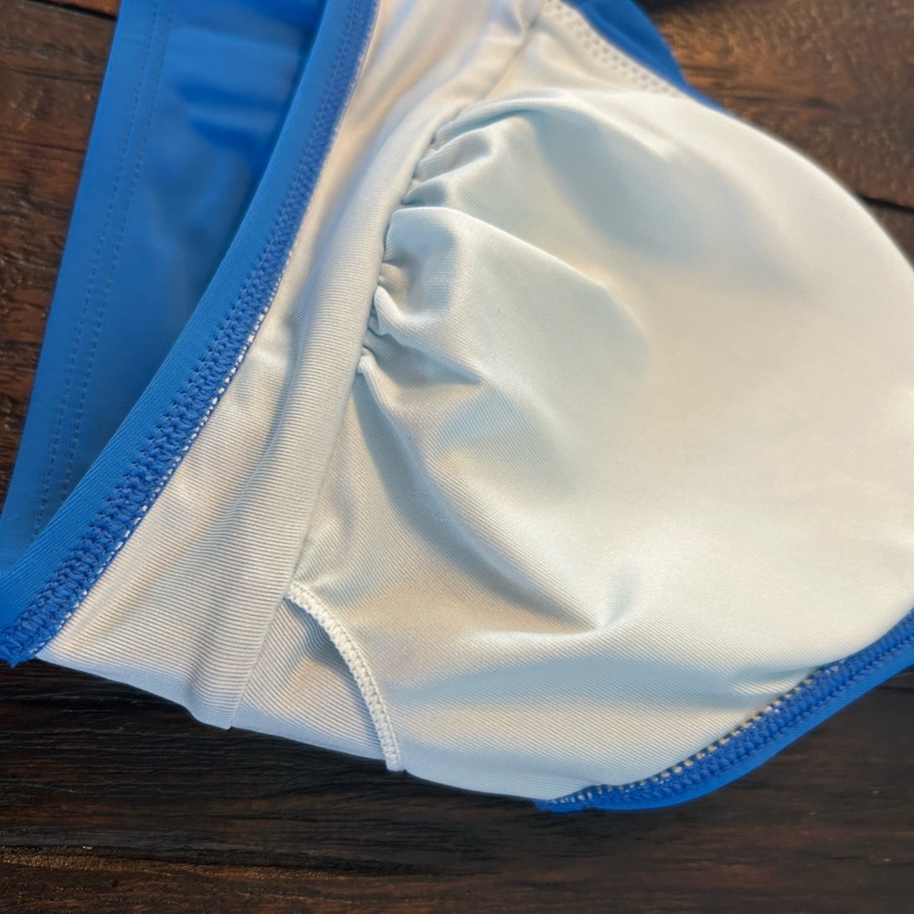 Wrap Bralette & Spliced High Waist Bikini Set- Royal Blue - Picture 9 of 15